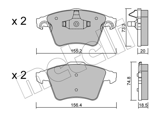 Remblokset Metelli 22-0552-3