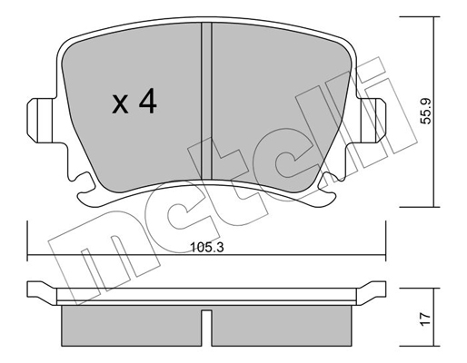 Remblokset Metelli 22-0553-0