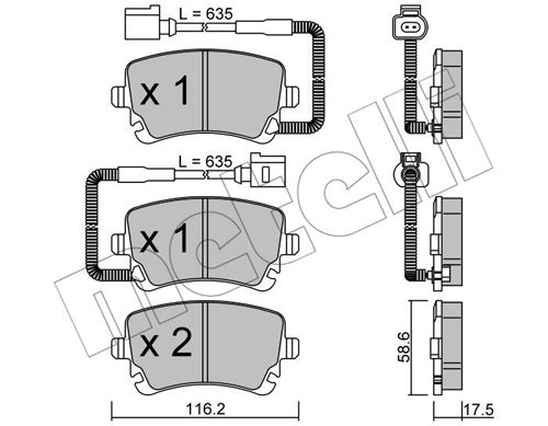 Remblokset Metelli 22-0554-1