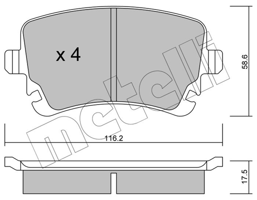 Remblokset Metelli 22-0554-2