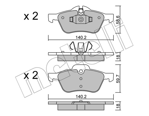 Remblokset Metelli 22-0555-0