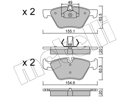 Remblokset Metelli 22-0557-0