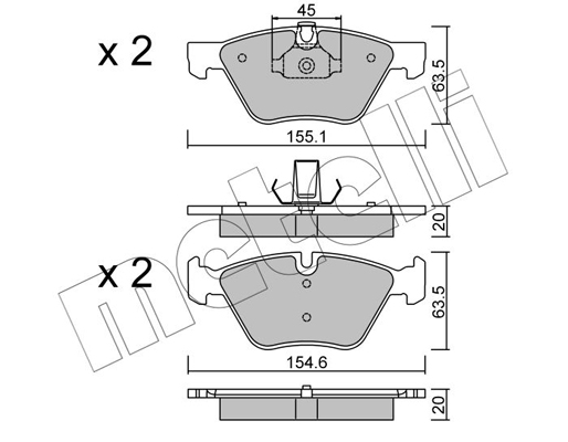 Remblokset Metelli 22-0557-3