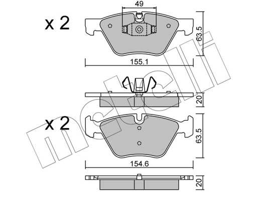 Remblokset Metelli 22-0557-5