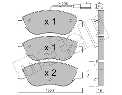 Remblokset Metelli 22-0577-0