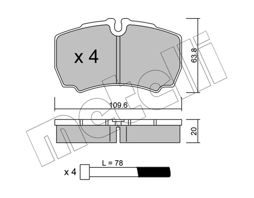 Remblokset Metelli 22-0604-0