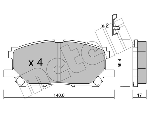 Remblokset Metelli 22-0618-0