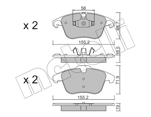 Remblokset Metelli 22-0675-3