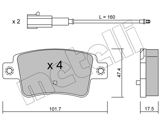 Remblokset Metelli 22-0705-1