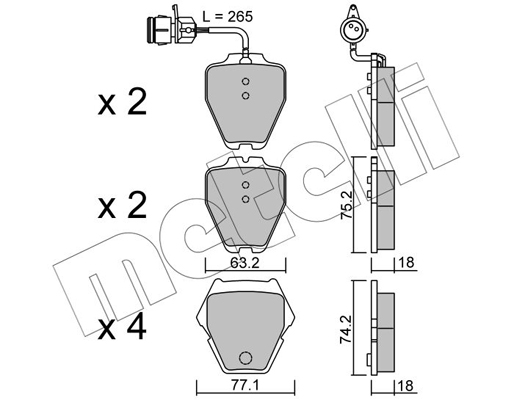 Remblokset Metelli 22-0774-0