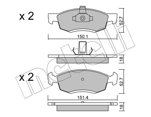 Remblokset Metelli 22-0802-0