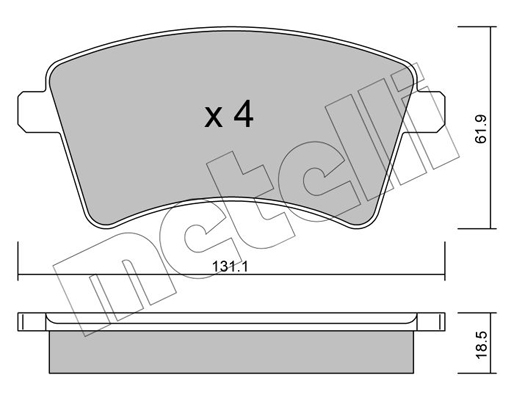 Remblokset Metelli 22-0812-0