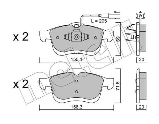 Remblokset Metelli 22-0824-1