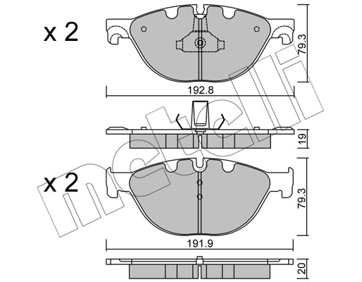 Remblokset Metelli 22-0830-0