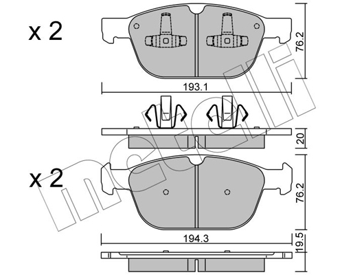 Remblokset Metelli 22-0834-0