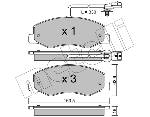 Remblokset Metelli 22-0900-0