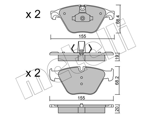 Remblokset Metelli 22-0918-0