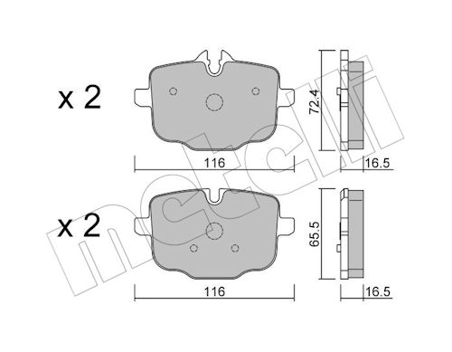 Remblokkenset, schijfrem Metelli 22-0921-1