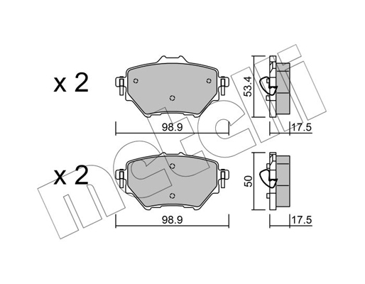 Remblokset Metelli 22-0987-0