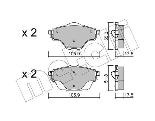 Remblokset Metelli 22-0988-0