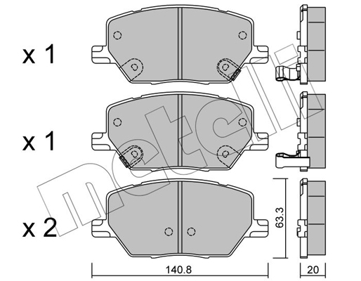 Remblokset Metelli 22-1001-0