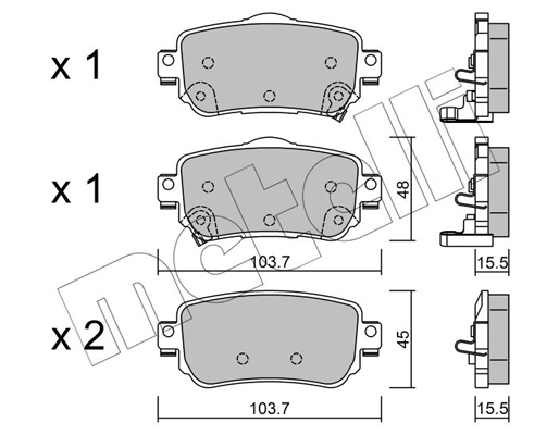 Remblokset Metelli 22-1011-0