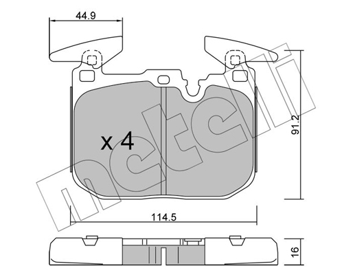 Remblokset Metelli 22-1015-3