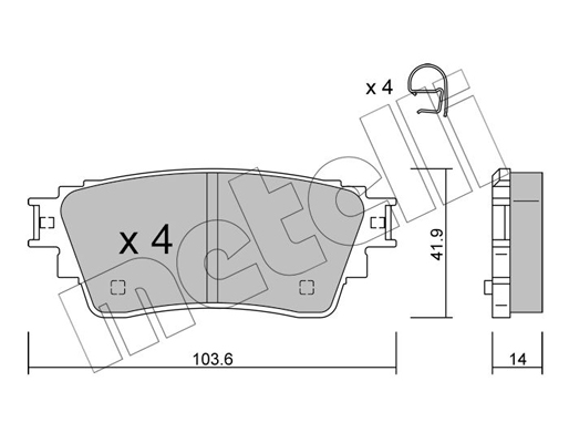 Remblokset Metelli 22-1160-0