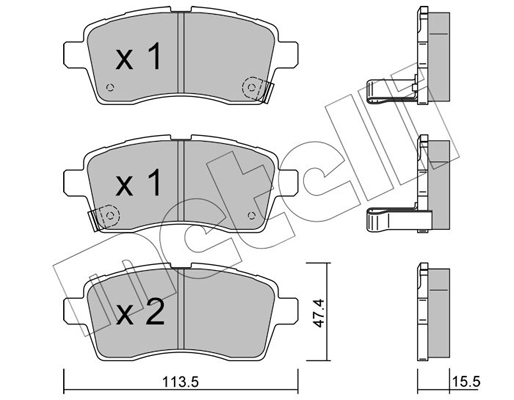 Remblokset Metelli 22-1162-0