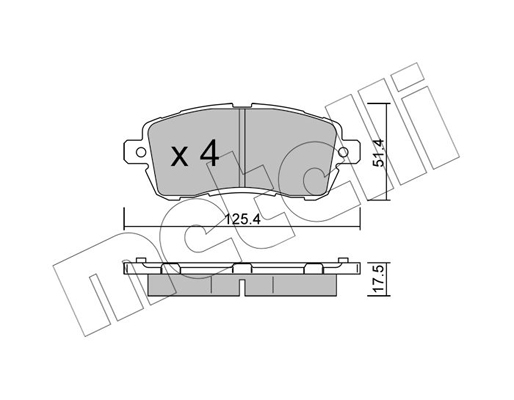 Remblokset Metelli 22-1185-0