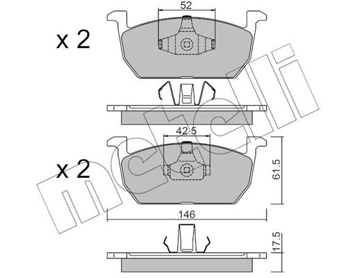 Remblokset Metelli 22-1214-0