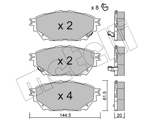 Remblokset Metelli 22-1222-0