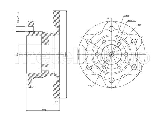 Remschijven Metelli 23-0909