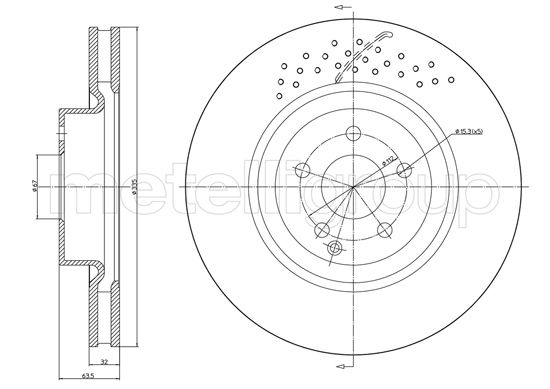 Remschijven Metelli 23-1733FC