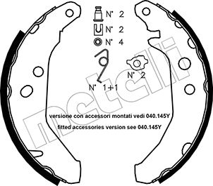 Remschoen set Metelli 53-0117K