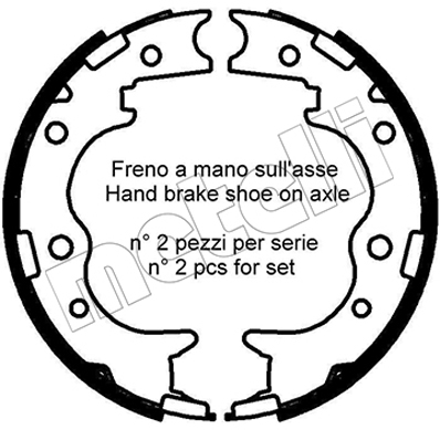 Remschoenset, parkeerrem Metelli 53-0774