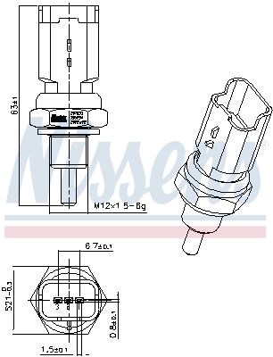 Nissens Temperatuursensor 207033