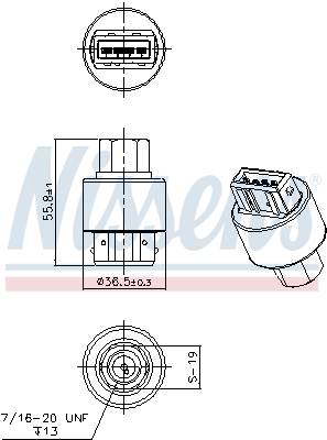 Nissens Airco hogedrukschakelaar 301008