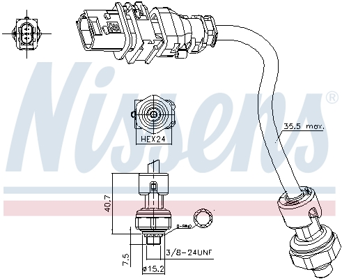 Nissens Airco hogedrukschakelaar 301025