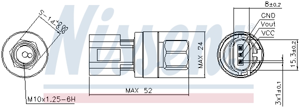 Drukschakelaar, airconditioning Nissens 301066