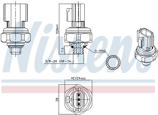 Airco hogedrukschakelaar Nissens 301077