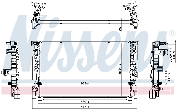 Radiateur Nissens 606230