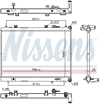 Radiateur Nissens 606308