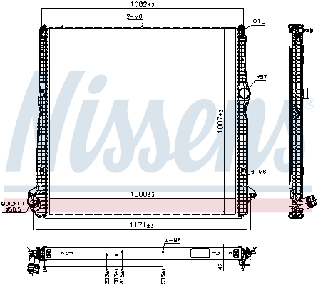 Radiateur Nissens 606324