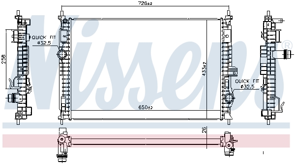 Radiateur Nissens 606342