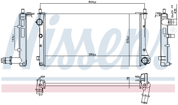 Radiateur Nissens 606345