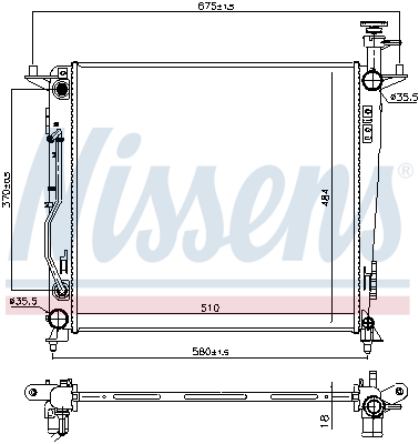 Radiateur Nissens 606428