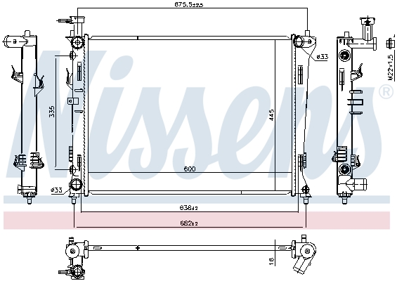 Radiateur Nissens 606475