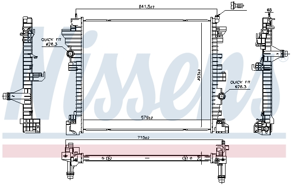 Radiateur Nissens 606568