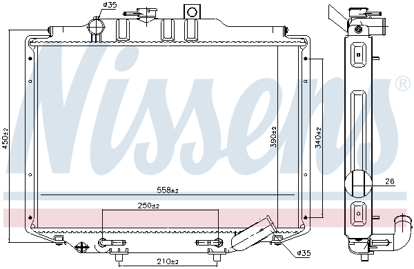 Radiateur Nissens 606672